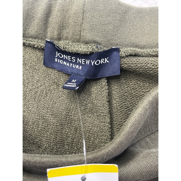Jones New York Signature Women Olive Green Jogger Pants M Casual Comfort - Picture 8 of 9